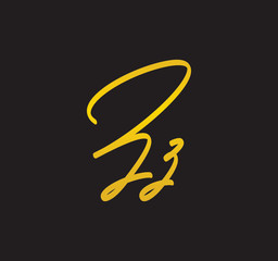 Cursive Letter Gold Alphabet Handwritten Signature Calligraphy
