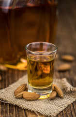 Portion of Amaretto as detailed close-up shot; selective focus