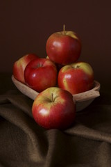 Fresh apples on a dark background