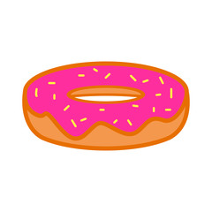 Doughnut icon vector in trendy style in white background