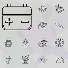 accumulator icon. Ecology icons universal set for web and mobile