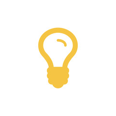Vector Light Bulb Icon. Stock vector illustration isolated on white background.