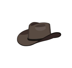 Cowboy hat. Texas western cowboy hat. Vector graphic illustration. Isolated