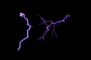Two lightnings. Lightning template.