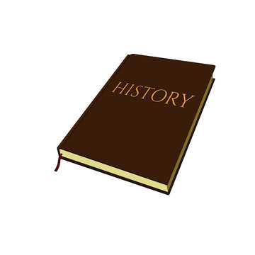 History science book. Stories from past. Records and documents. Vector graphic illustration. Isolated