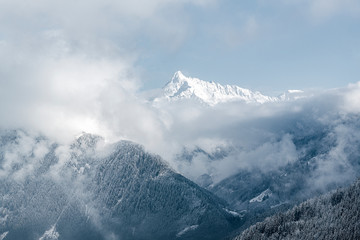 Winterlandschaft, Bergpanorama