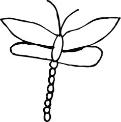 dragonfly vector black and white