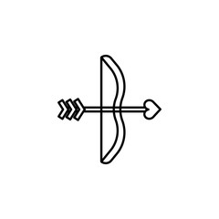 bow, love arrow line icon. Elements of valentines day illustration icons. Signs, symbols can be used for web, logo, mobile app, UI, UX