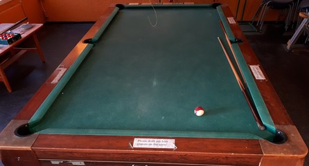 billiard table with balls and cue - Oslo 