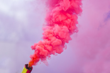pink smoke bomb .festival color smoke signal
