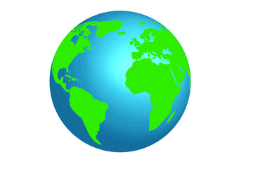 Globe isolated on white background. Vector illustration