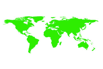 World map isolated on white background. Vector illustration