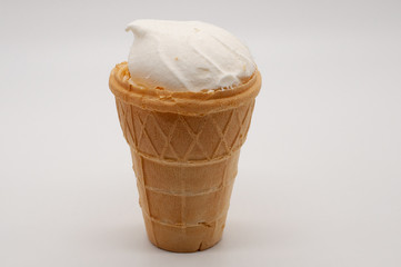 Fototapeta premium ice cream in a waffle Cup on a white background