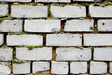 White brick masonry.