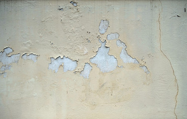 Beige color, painted and faded wall texture grunge background.