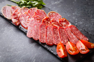 Cured pork and beef sausages