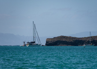 Fototapeta premium Amazing view of the Island Espiritu Santo in La Paz Mexico