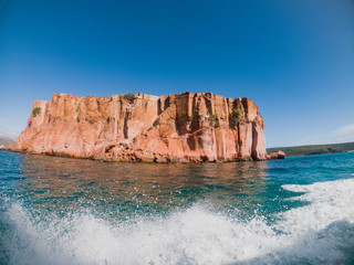 Fototapeta premium Amazing view of the Island Espiritu Santo in La Paz Mexico