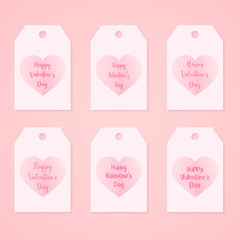 Happy valentines day gift tags