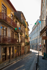 Fototapeta na wymiar Old houses and Alleyway in Porto Portugal