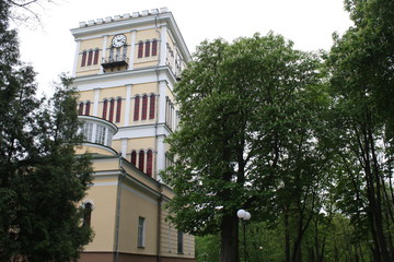 beautiful city buildings in a summer day