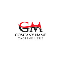 GM letter Type Logo Design vector Template. Abstract Letter GM logo Design