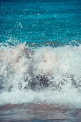 Fototapeten Close up of sea foam and waves © laura
