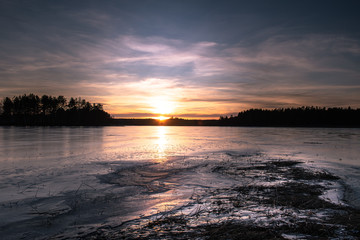 Sunset on the lake