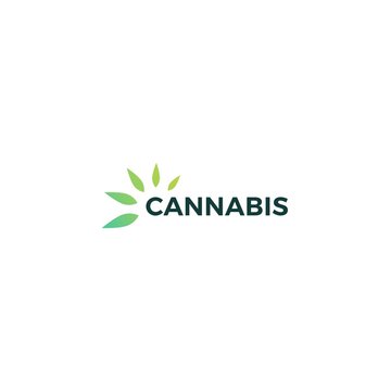 cannabis leaf logo vector icon