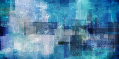 Fototapeta na wymiar Modern abstract in blue color. Geometric forms