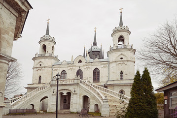 Old russian neogotic church