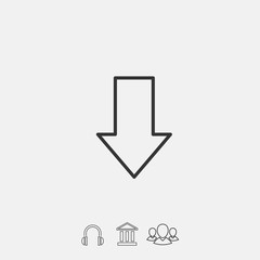 down arrow icon vector illustration symbol