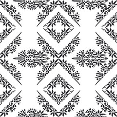 Square scarf ethnic ornate print silk.  Shawl ikat  embroidery autentic ornament carpet.