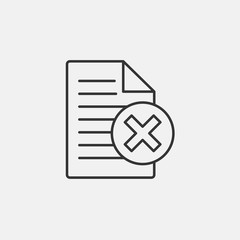 cancel document icon vector illustration symbol