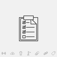 document on clipboard icon vector illustration symbol