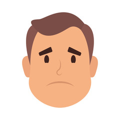 young man head avatar character icon