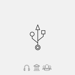 flash drive icon vector illustration symbol