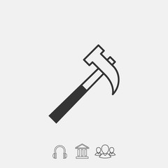 hammer icon vector illustration symbol