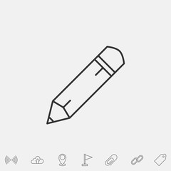 pencil icon vector illustration symbol