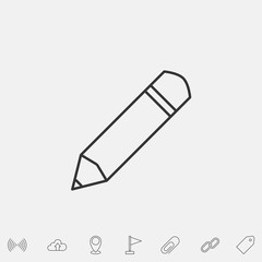 pencil icon vector illustration symbol