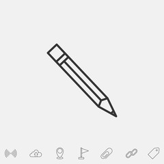 pencil icon vector illustration symbol