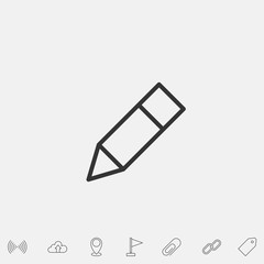 pencil icon vector illustration symbol