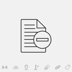 remove document icon vector illustration symbol