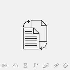 document swap icon vector illustration symbol