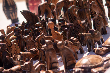 Dominican wooden figurines