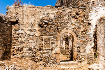 Former leprosy Spinalonga fortress, Crete, Greece