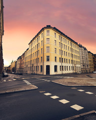 A street corner in Stockholm