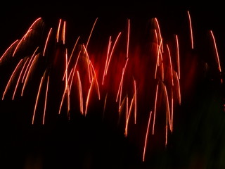 Fireworks display 2020 with airplanes