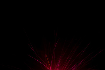 Blur abstract rose purple fireworks against black sky background, vivid color illustration