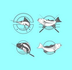 Fishing logo collection